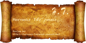 Hernesz Tézeusz névjegykártya